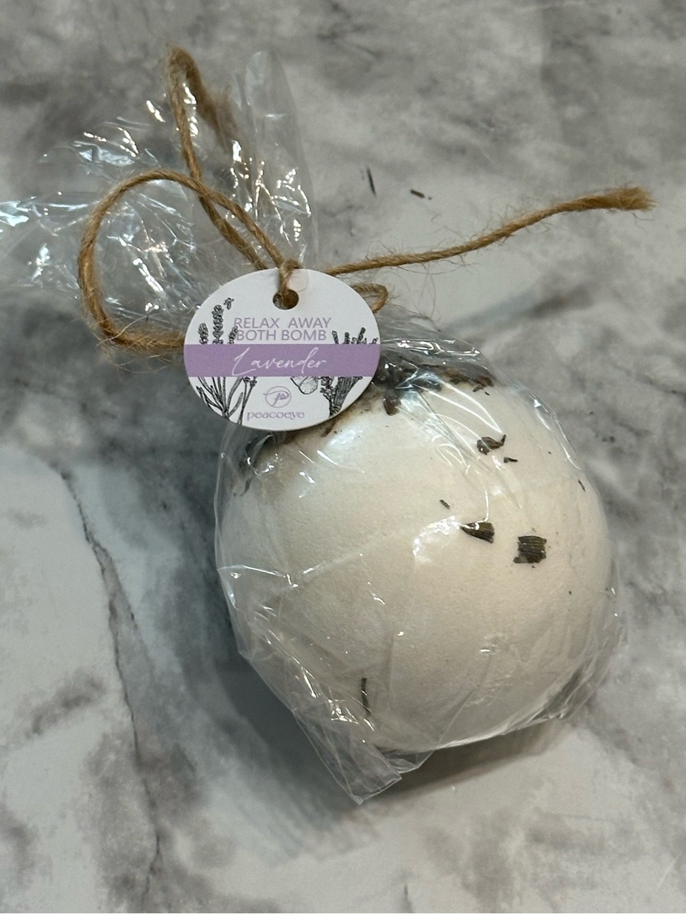 peacoeye Relax Away Bath Bomb Lavender Scent White Ball Shape Unisex Spa Gift